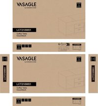 Masa de cafea extensibila Vasagle Alb 100x50x48.5 cm - 7