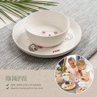 Set 5 piese Reer Growing vesela pentru mancarea copiilor din materiale naturale - 3