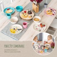 Set 5 piese Reer Growing vesela pentru mancarea copiilor din materiale naturale - 4