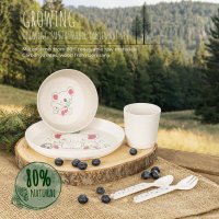 Set 5 piese Reer Growing vesela pentru mancarea copiilor din materiale naturale - 5