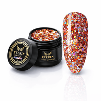 Twinkle Color Gel EVERIN 5ml – 17 | Gel Color Cupru cu Sclipici Holografic pentru Manichiură Profesională - 1