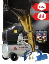 Compresor de aer cu ulei Tagred TA300N, rezervor 24 L, 3.4 CP, set pneumatic cu 6 elemente - 9
