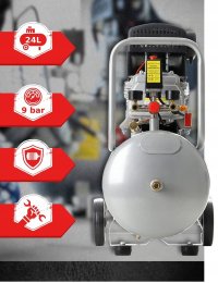 Compresor de aer cu ulei Tagred TA300N, rezervor 24 L, 3.4 CP, set pneumatic cu 6 elemente - 8