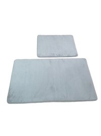 Set 2 Covorase de Baie Plush Gri Deschis - 1