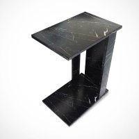 Masuta de cafea PASIFIC C, alb-negru, dimensiuni 30x43x61 cm - 1