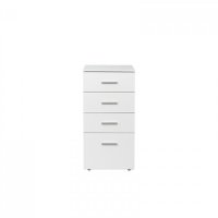 Comoda ALMA cu 4 Sertare, Alb, Dimensiuni 50x40x103 cm - 1