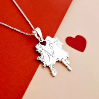 Colier personalizat din Argint 925 - Model Armonie pentru Mama si Fiica - 1