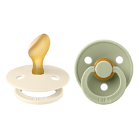 Set 2 suzete BIBS Colour Latex cu tetina anatomica 6 luni + IvorySage - 4