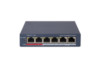 Hikvision DS-3E1106P-EI Switch PoE: 4 porturi PoE de 10/100 Mbps si 2 porturi RJ45 - 1