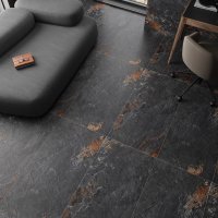 Gresie portelanata Stone Rust Nero 60 x 120 cm - finisaj mat, aspect piatra naturala - 3