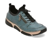 Pantofi sport de dama RIEKER 45951, albastri, din piele ecologica - 1