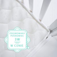 Saltea cu fata dubla spuma PUR si spuma HR husa delicata 3 staturi echipata cu margine anti-alunecare 140x70x9 cm - 4