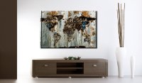 Tablou din plută - Wooden Border [Cork Map] 90x60 cm - 2