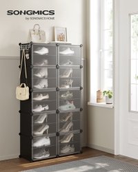 Pantofar modular Songmics Negru 82x32x152 cm - 1