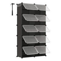 Pantofar modular Songmics Negru 82x32x152 cm - 2