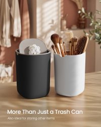 Mini cos de gunoi Parri pentru birou, negru, 1,5 l, 11.6 x 11.6 x 15.8 cm - 4