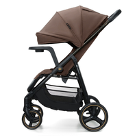 Carucior Kinderkraft Trig 3 Velvet Mocca, cu tava inclusa, suspensii si capacitate de 22 kg - 2