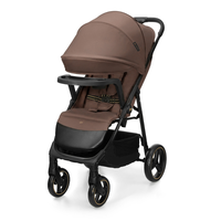 Carucior Kinderkraft Trig 3 Velvet Mocca, cu tava inclusa, suspensii si capacitate de 22 kg - 5
