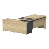 Birou pe colt drept Lotus Natural 180x180x75 cm - 2