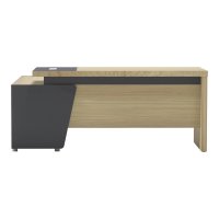 Birou pe colt drept Lotus Natural 180x180x75 cm - 3
