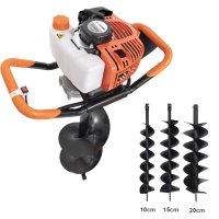 Motoburghiu Profesional B7576 52cc cu 3 Burghie pentru Sapare Eficienta - 1