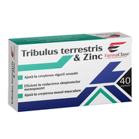 Tribulus Terrestris Zinc, 40 capsule, FarmaClass - 1