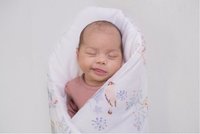 Pilota pentru copii Amy Nature Bamboo, bambus si umplutura hipoalergenica BabySoft, model Pasari Mint - 1