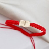 Bratara Carte - Aur Galben 14K - snur impletit reglabil - 1