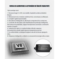Set 2 LED-Uri Auto Techstar® V8, 9007, 120W, 12-24V, 15000 Lumeni, 6000K, Unghi Fascicul 360°, CSP 3570, Canbus - 7