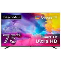 Televizor Kruger&Matz KM0275UHD-G2 QLED Smart TV, 75 inch, 4K Ultra HD, Google TV, Wi-Fi, CI+ - 1