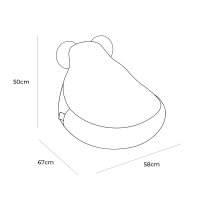 Fotoliu puf pentru copii MeowBaby Teddy Sako Bag maro - 1