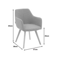 Scaun Nasima Bej 57x58x84 cm - Confort si Stil pentru Dining si Birou - 8