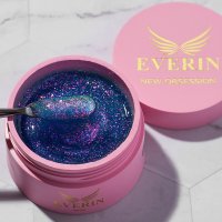 Gel Profesional Autonivelant Everin New Obsession Sip Shine 50gr cu Sclipici Holografic - 1