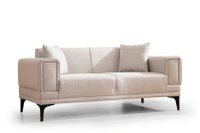 Canapea fixa HORIZON, 2 locuri, ecru, 170x85x77 cm - 1