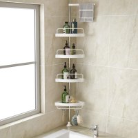 Etajera colt pentru baie si dus, 4 sau 5 rafturi, inaltime ajustabila 320 cm - 1
