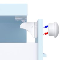 Set 4 inchizatori magnetice pentru usi de dulapuri si sertare, SIPO Baby Safety - 1