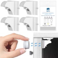 Set 4 inchizatori magnetice pentru usi de dulapuri si sertare, SIPO Baby Safety - 2