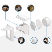 Set 4 inchizatori magnetice pentru usi de dulapuri si sertare, SIPO Baby Safety - 5