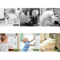 Set 4 inchizatori magnetice pentru usi de dulapuri si sertare, SIPO Baby Safety - 6