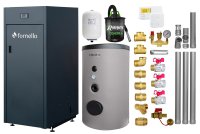 Pachet centrala pe peleti Fornello King Plus 25 kW cu boiler de 160 l, termostat wireless si accesorii - 1