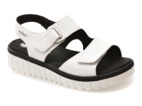 Sandale RIEKER albe, V1382, din piele ecologica - 1