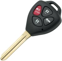 Carcasa Cheie Auto 4 Butoane Compatibila Toyota Corolla, RAV4, Yaris, Camry, Avalon – model 3+1 cu buton rosu PANIC - 3