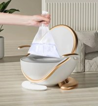 Olita pentru copii cu senzori de lumini anti-alunecare vas detasabil usor de curatat manere ajustabile sezut moale gold - 4