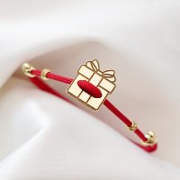 Bratara Cadou cu Snur Gros si Bilute - Argint 925 Placat cu Aur Galben 18K - 1