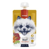 WANPY Tasty Meat Paste, XS-M, Vită, punguță recompense câini, (piure), 90g - 2