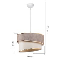 Lustra Loopy Pako World Alb 30x30x18 cm - 4