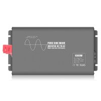 Invertor de putere cu unda sinusoidala pura Techstar®, DC 24V la AC 220V, Afisaj LCD, 1000w, Pretabil Rulota - 5