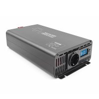 Invertor de putere cu unda sinusoidala pura Techstar®, DC 24V la AC 220V, Afisaj LCD, 1000w, Pretabil Rulota - 2