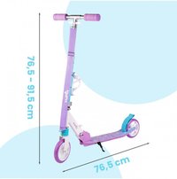 Trotineta pliabila pentru copii Malplay, cu amortizor, roti din PU, ghidon reglabil, suport pentru bidon de apa si curea de umar pentru transport - 5