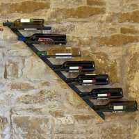 Suport de perete pentru vinuri Wine Stand Homs, 88x72x10 cm, metal - 1